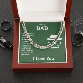 5MM Cuban Chain For Men With Motivational Quotes- Best Christmas Gift For Him