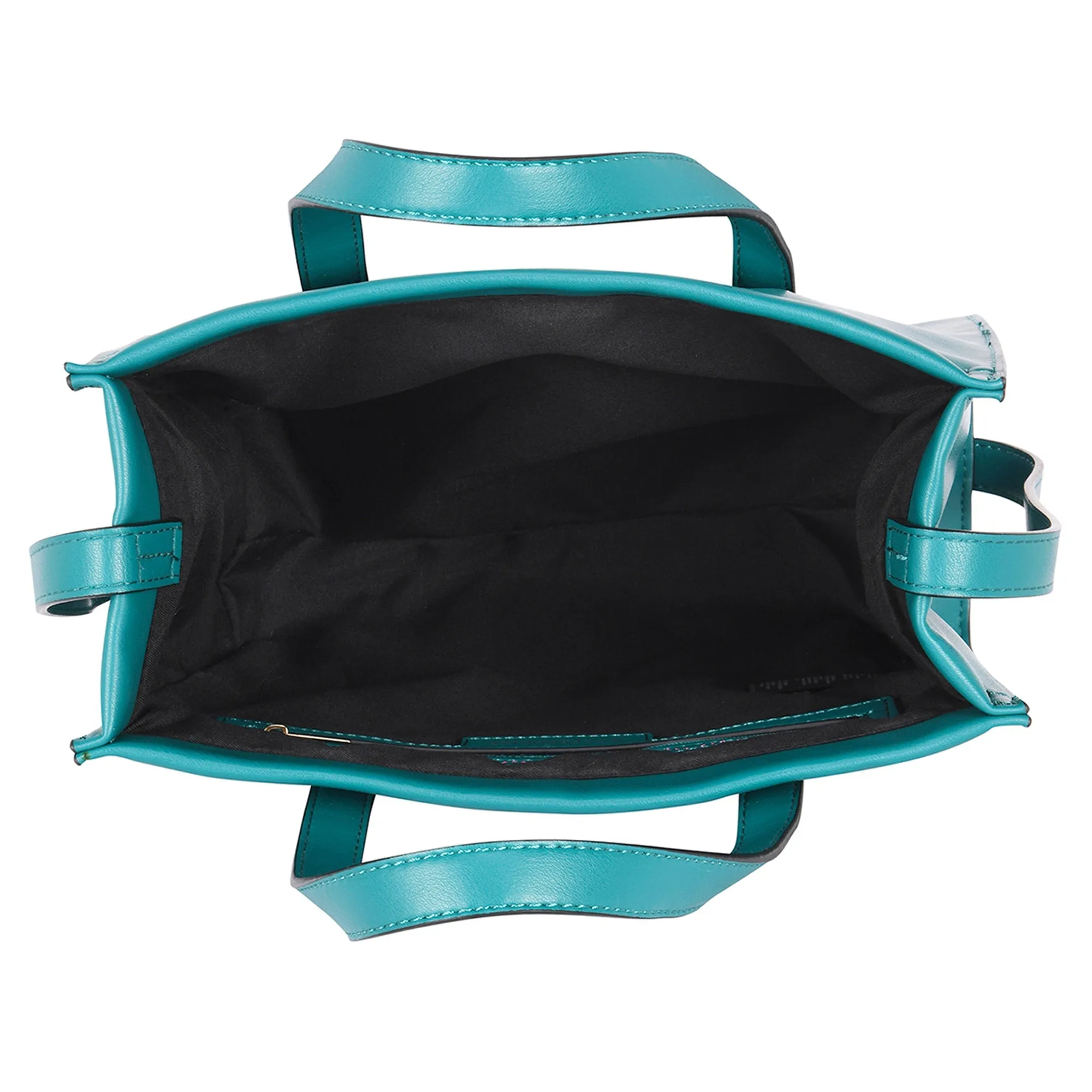 Accessorize London Women's Teal Small Book Tote Bag