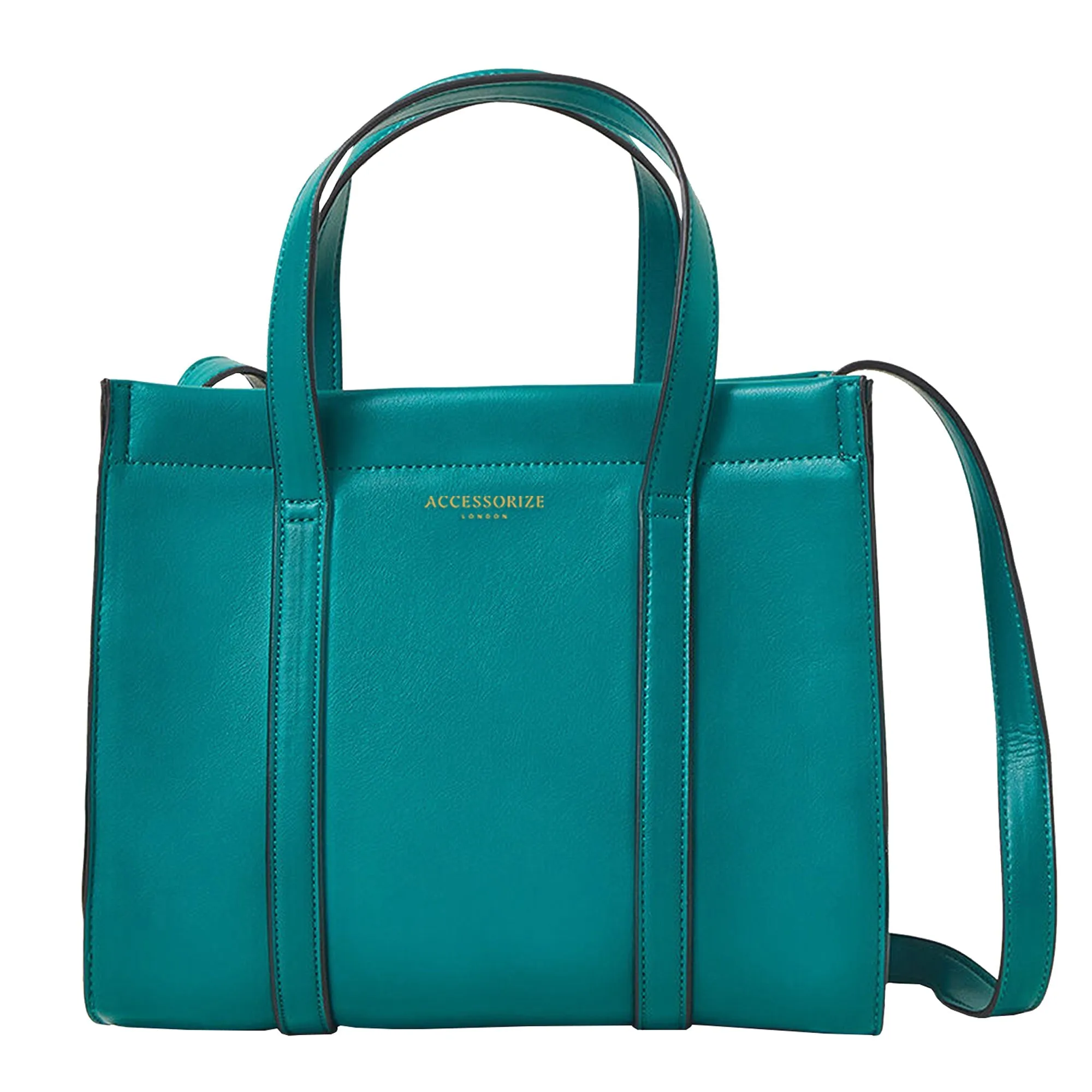 Accessorize London Women's Teal Small Book Tote Bag