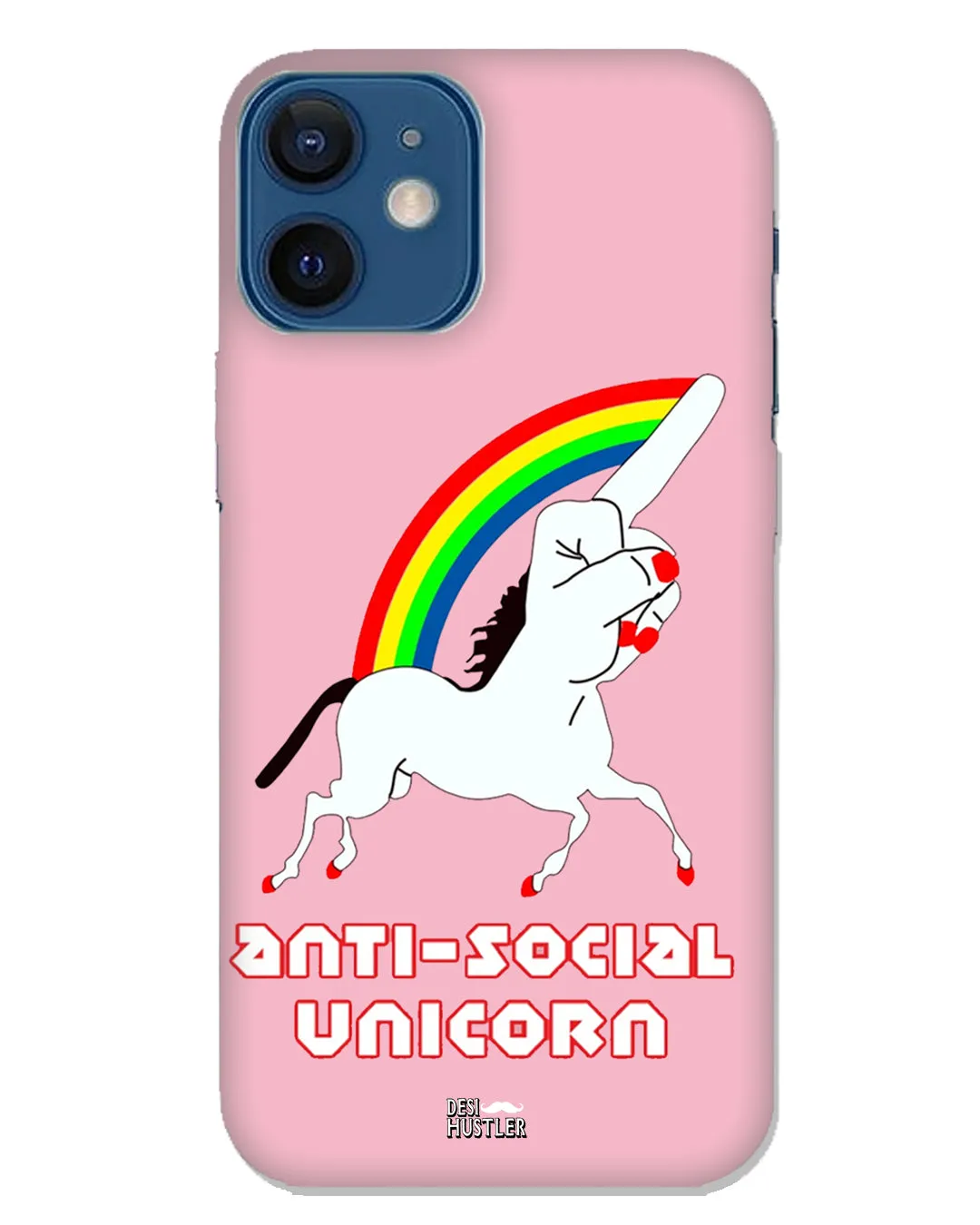 ANTI-SOCIAL UNICORN  |  iPhone 12 Mini Phone Case