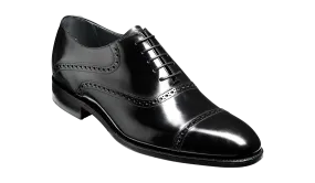 Barker Wilton toe- cap Oxford Shoe - Hi Shine Black