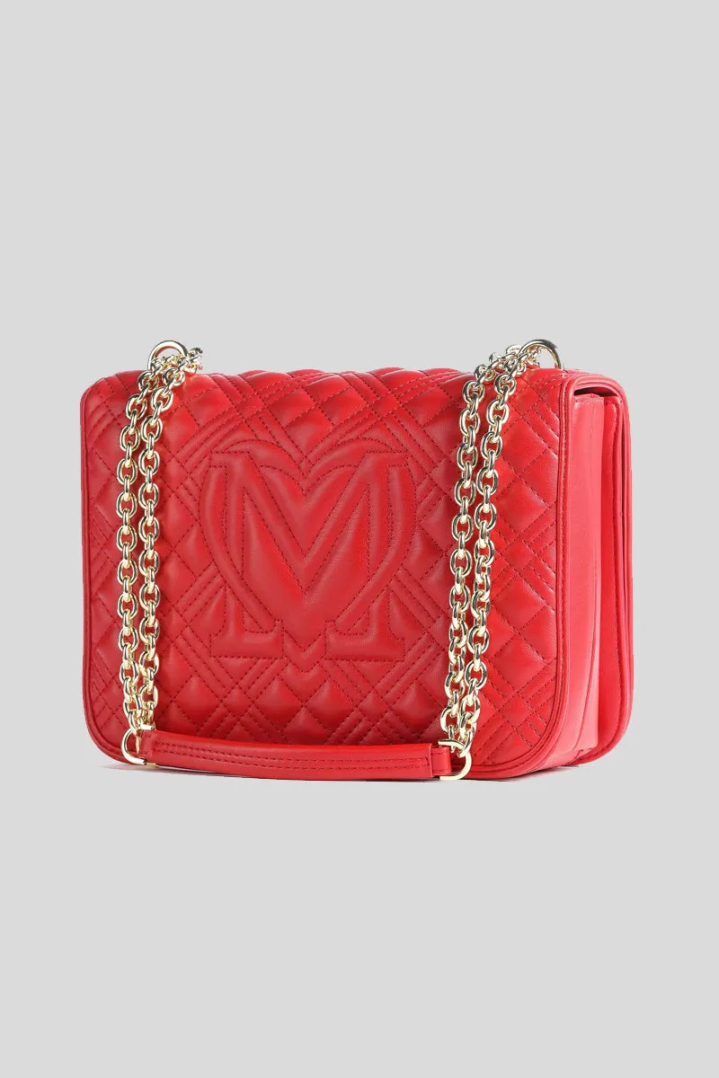 Borsa Quilted Pu - Rosso