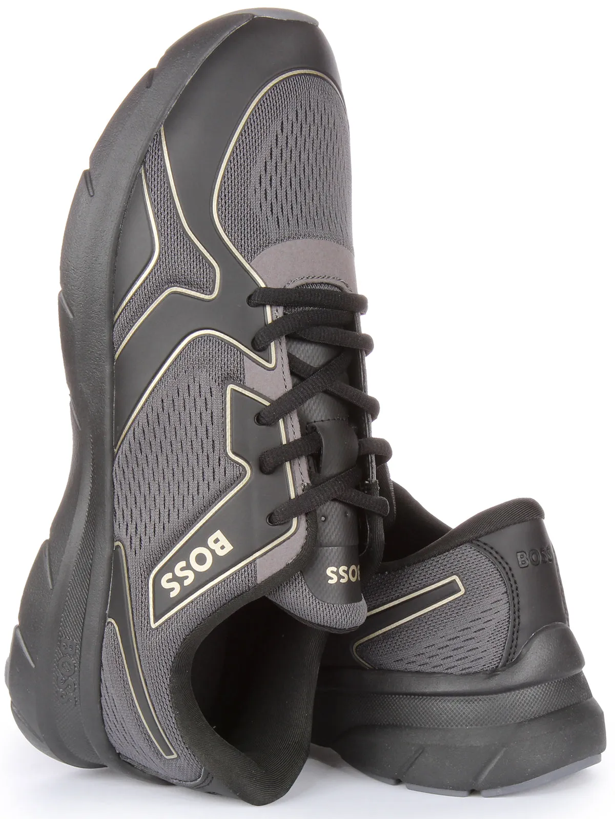 Boss Owen Runner Empire In Black Gold For Men