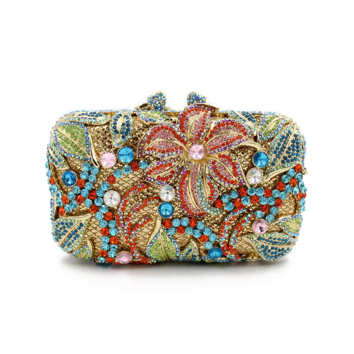 Bridal Inlaid Rhinestone Lily Clutch, Evening Bag,Prom Clutch-i7bags