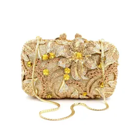 Bridal Inlaid Rhinestone Lily Clutch, Evening Bag,Prom Clutch-i7bags