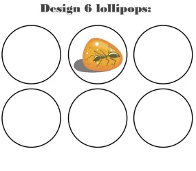 Customize your own 2D ball style edible image lollipop