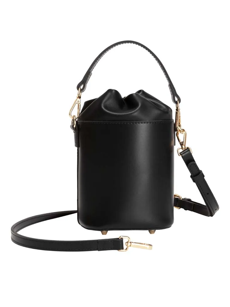 Every Other Drawstring Bucket Bag - Black