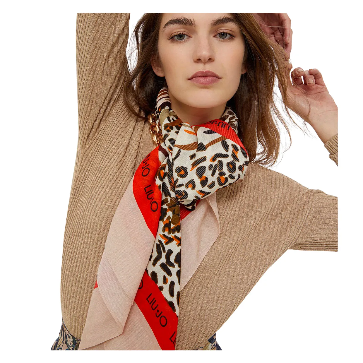 Foulard Liu-Jo Stampa Animalier Champagne