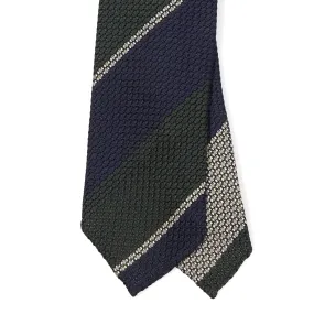 Grossa Grenadine Block Stripe Hand-rolled Tie