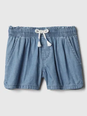 Kids Chambray Pull-On Shorts with Washwell