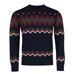 Maglione Uomo Barbour Regis Fairisle Blu Multicolor