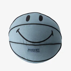 Market Smiley Denim Pillow