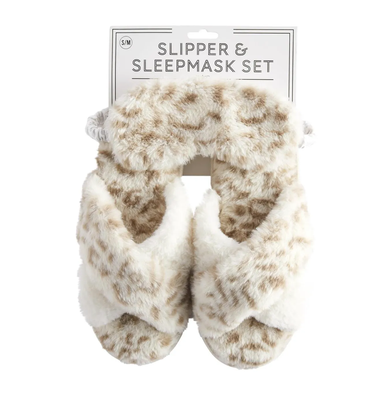 Mud Pie: LEOPARD SLIPPER AND MASK SET