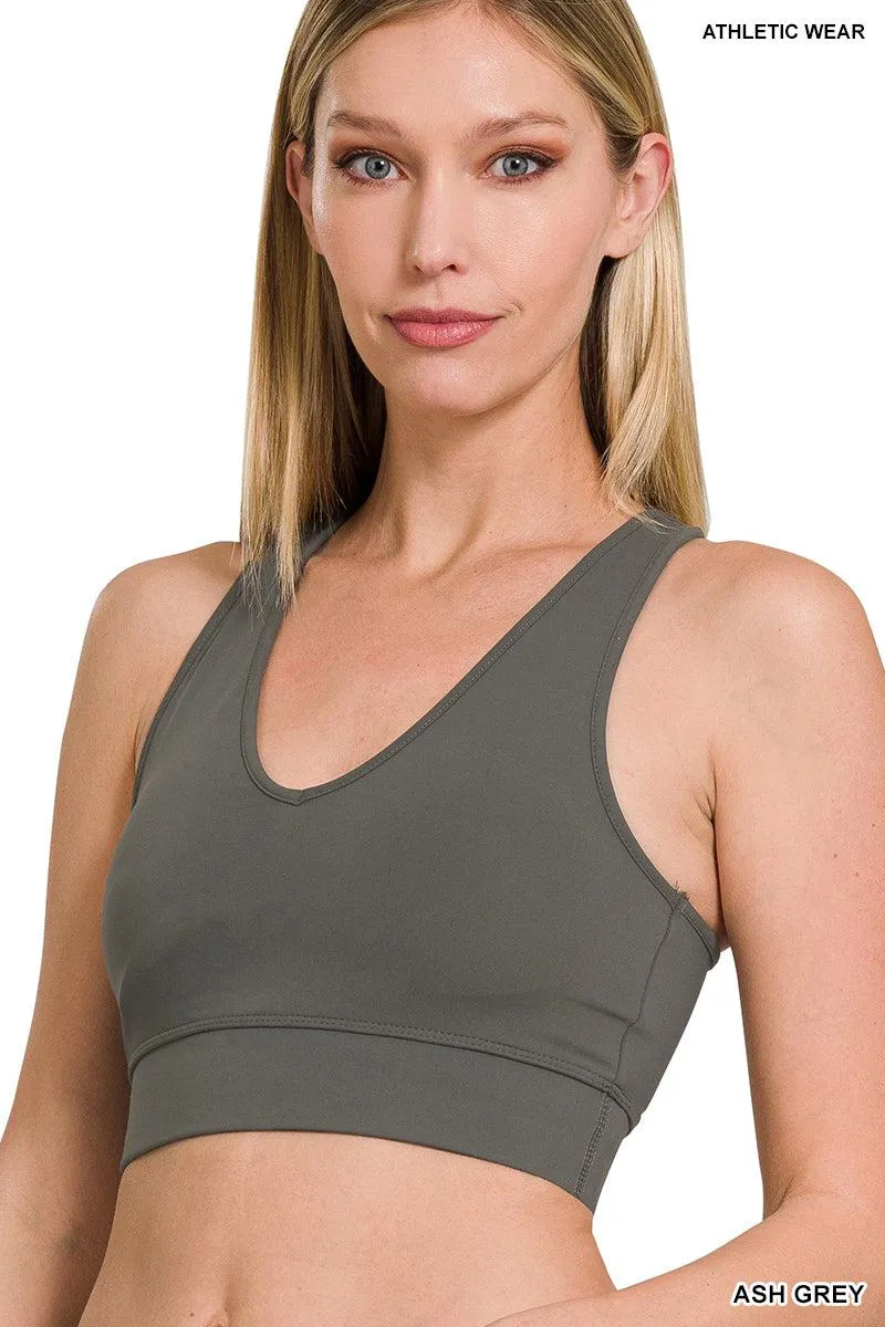 "Judd" Athleisure Cropped Racerback Tank Top (Multiple Colors)